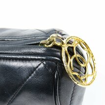 40297★1円スタート★CHANEL シャネル 極美品 マトラッセ チェーンハンドバッグ ココマーク ヴィンテージ クラッチバッグ ラムスキン_画像7