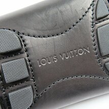 40214★1円スタート★LOUIS VUITTON ルイヴィトン 未使用品 ドライビングシューズ 靴 LV金具 シルバー金具 9 28cmレザー ブラック_画像6