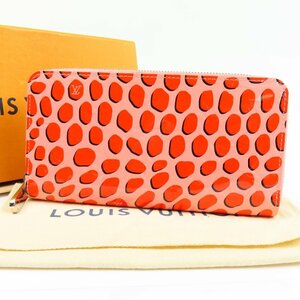 40175★1円スタート★LOUIS VUITTON ルイヴィトン 極美品 ジッピー ジャングルドット ヴェルニ ラウンドファスナー長財布