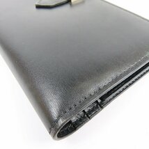 40179★1円スタート★HERMES エルメス 美品 ベアン 三つ折り財布 S金具 長財布 ボックスカーフ ブラック □L刻印_画像5