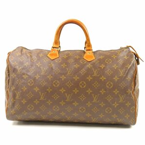 79572LOUIS VUITTON ルイヴィトン スピーディ40 ミニボストン ヴィンテージ モノグラム ハンドバッグ PVC ヌメ革 ブラウン レディースの画像2