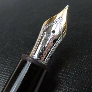 40368★1円スタート★MONTBLANC モンブラン 極美品 マイスターシュテュック ビジネス 筆記用具 万年筆 ラッカー ブラック シルバーの画像5