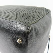 40425★1円スタート★CHANEL シャネル 中極美品 ミニボストンバッグ デカココマーク パンチング ヴィンテージ ハンドバッグ_画像5