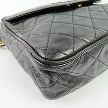 40417★1円スタート★CHANEL シャネル 極美品 マトラッセ チェーンショルダーバッグ ココマーク タッセル ラムスキン ブラック_画像4