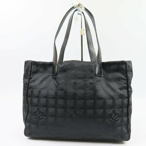 40424★1円スタート★CHANEL シャネル ニュートラトートMM ヴィンテージ トートバッグ ナイロンジャガード ブラック