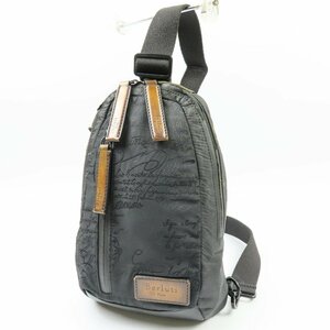 40469*1 jpy start *Berluti Berluti Nakami goods sklito shoulder bag body bag nylon canvas black 