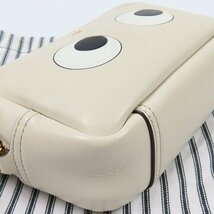 40471★1円スタート★Anya Hindmarch アニヤ・ハインドマーチ 外極美品 アイズ ミニ クロスボディ 斜め掛けOK ショルダーバッグ レザー_画像4