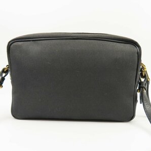 40542★1円スタート★PRADA プラダ 中極美品 ロゴ 斜め掛けOK 三角ロゴ トライアングルロゴ ショルダーバッグ キャンバス レザー ブラックの画像2