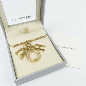 40582★1円スタート★Christian Dior ディオール 新品同様美品 ロングネックレス 大型トップ ヴィンテージ アクセサリー ネックレスの画像6