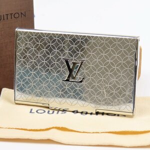 79739LOUIS VUITTON ルイヴィトン 美品 ポルト カルト シャンゼリゼ 名刺入れ カードケース メタル シルバー メンズ