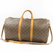 79577LOUIS VUITTON ルイヴィトン 中極美品 キーポルバンドリエール50 旅行鞄 トラベル 2WAY モノグラム ボストンバッグ_画像1