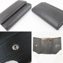 79614LOUIS VUITTON ルイヴィトン 未使用品 ミュルティクレ6 6連 RFID S金具 エピ キーケース レザー ノワール ユニセックス_画像9