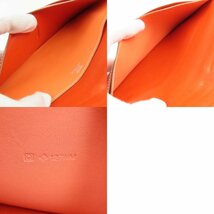 40085★1円スタート★HERMES エルメス 美品 ドゴンロング ロングウォレット 長財布 ヴォースイフト オレンジ □Q刻印_画像10