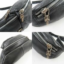 40320★1円スタート★CHROME HEARTS クロムハーツ 外美品 ダガー ショルダーバッグ ボディバッグ レザー ブラック メンズ_画像9