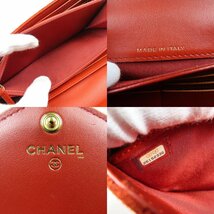 40252★1円スタート★CHANEL シャネル 未使用 Vステッチ シェブロン ココマーク 長財布 スウェード スエード_画像10