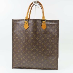 79097LOUIS VUITTON ルイヴィトン サックプラ ベタ無し ヴィンテージ モノグラム ハンドバッグ PVC ヌメ革 ブラウン レディース