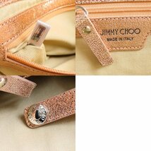 40444★1円スタート★JIMMY CHOO ジミーチュウ 極美品 ソフィア S スター スタッズ ハンドバッグ トートバッグ レザー メタリックピンク_画像10