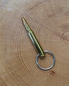 Rifle Cartridge Key Ring No.27口径　Made in　使用済み空薬莢