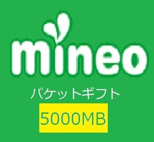 マイネオ (mineo) パケットギフト　5GB (5000MB)　即決6000MB