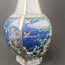 中国 乾隆御製款 花瓶 琺瑯彩 高さ27cm_画像5