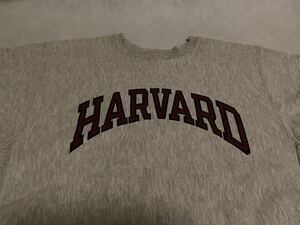 希少 L 染み込み 80sチャンピオン HARVARD リバースウィーブ スウェット ビンテージ Champion トリコ YALE 単色 目無し 501XX USAFA 後付け