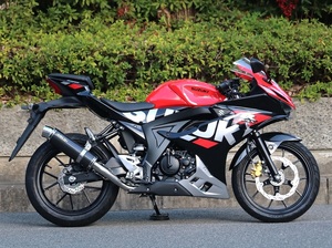 新品 WR’S GSX-R125/GSX-S125 2022～ (8BJ-DL32D) ラウンド(真円)タイプ フルエキ カーボンサイレンサー SC3140JM ダブルアールズ