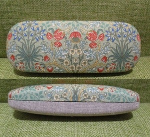  William Maurice hyacinth ×linen glasses case hand made remake hard case 