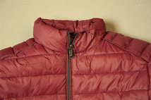 NFY357-L キルティングジャケット メンズ プレミアム中綿　薄手　軽量 防風　立ち襟　秋冬 20Dナイロ素材　 赤色　_画像5