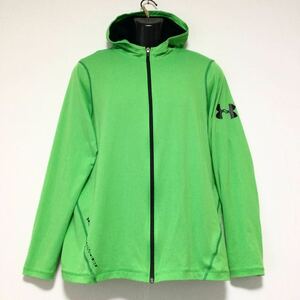 UNDER ARMOUR/アンダーアーマー☆シャツパーカー☆ジップ/軽量/ストレッチ/ジャケット/ジャージ/グリーン/大きめサイズ/XL