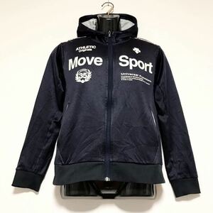 DESCENTE MOVE SPORT/デサントムーブスポーツ☆ジャージ☆パーカー☆ストレッチ/ジャケット/スウェット/スクエアメッシュ/紺/M