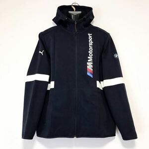 レア☆PUMA/プーマ☆BMW☆スウェット/パーカー☆入手困難/コレクター/モータースポーツ/美品/紺×白/L