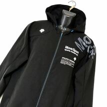 DESCENTE MOVE SPORT/デサントムーブスポーツ☆ジャージ/パーカー☆クロスジャケット☆ストレッチ/ブルゾン/黒/大きめサイズ/O_画像3