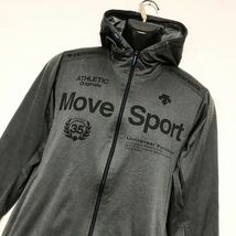 DESCENTE MOVE SPORT/デサントムーブスポーツ☆ジャージ/パーカー☆タフスウェット/ストレッチ/軽量/ジャケット/グレー/M_画像3