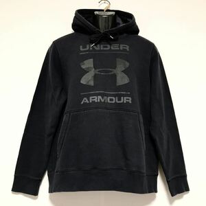 UNDER ARMOUR/アンダーアーマー☆スウェット/パーカー☆ビッグロゴ/裏起毛/ジャケット/ジャージ/ブラック/L