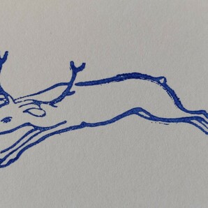 鹿 トナカイ 角 動物 フランス アンティーク 子供 スタンプ ヴィンテージ ハンコ イラスト 素材 アニマル レトロ イラストの画像4