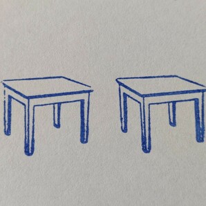 ミニ テーブル 机 家具 フランス アンティーク 子供 スタンプ ヴィンテージ ハンコ イラスト 素材 フレンチ レトロ デスクの画像3