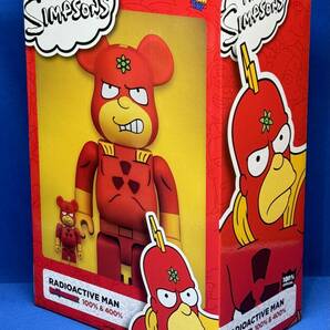 新品 ベアブリック BE@RBRICK RADIOACTIVE MAN シンプソンズ THE SIMPSONS 100% & 400%の画像3