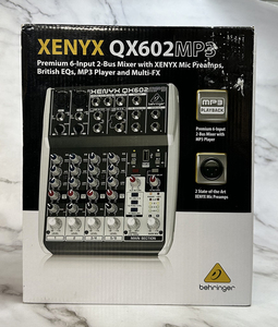 未使用 BEHRINGER ( ベリンガー ) / XENYX QX602MP3 MP3プレーヤー搭載アナログミキサー