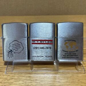 【新品未使用】3個セット ZIPPO 両面加工の珍しいジッポー！ 1998年製と2000年製