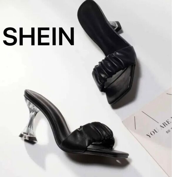 ★SHEIN★クリアヒールサンダル/37