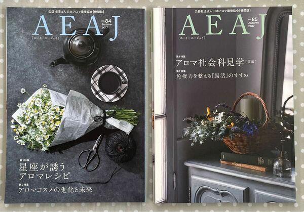 公益社団法人日本アロマ環境協会 AEAJ 機関誌 2冊 No.84 No.85