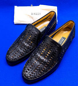 3Q売切！税無し◇バリー BALLY メッシュ ローファー 7.5 E(約26cm)☆レザーシューズ☆☆0302-8