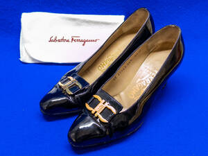 3Q売切！税無し◇フェラガモ FERRAGAMO パンプス 5 1/2 D(約23cm)★エナメル★★0302-6