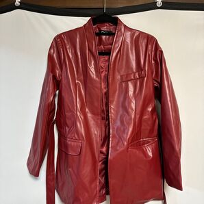 PU革ジャケット赤 Sサイズ