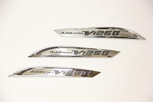 アドレス V125G エンブレム CF46A CF4EA 立体 メッキ 3枚/set