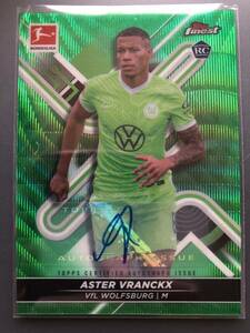 Topps Finest 2021-22 ブンデスリーガ　Aster Vranckx 直筆サインカード 11/30