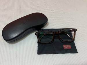 27/193☆レイバン　Ray　Ban　眼鏡　RB 5306D　2372　53□17　145　べっ甲柄　伊達メガネ　ケースあり　写真追加有☆F