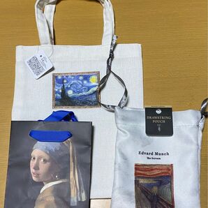 絵画柄 袋 3点セット