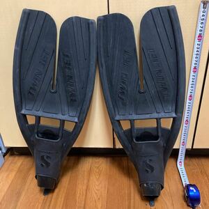 YK-5560 #1000 中古品 ダイビングフィン S Pro エスプロ twin jet ツインジェット フルフィット 表記サイズ US9 実寸サイズ 25-26cm 60cm