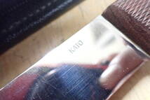 『I06X』加藤清志 作 カスタムナイフ　シースナイフ 最大刃厚：約3mm 少しエッジ部分が打痕_画像1